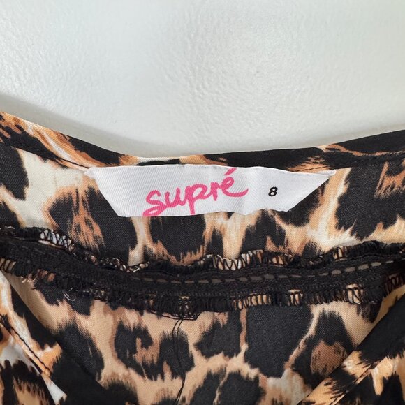 SUPRE Satin Leopard Print Cami | Size Small - Picture 3 of 3